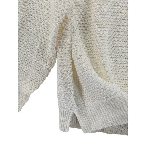 GAP Chunky Loose Knit Sweater XL Cream QLN0253S Marshmallow Textured Everyday - Picture 3 of 13